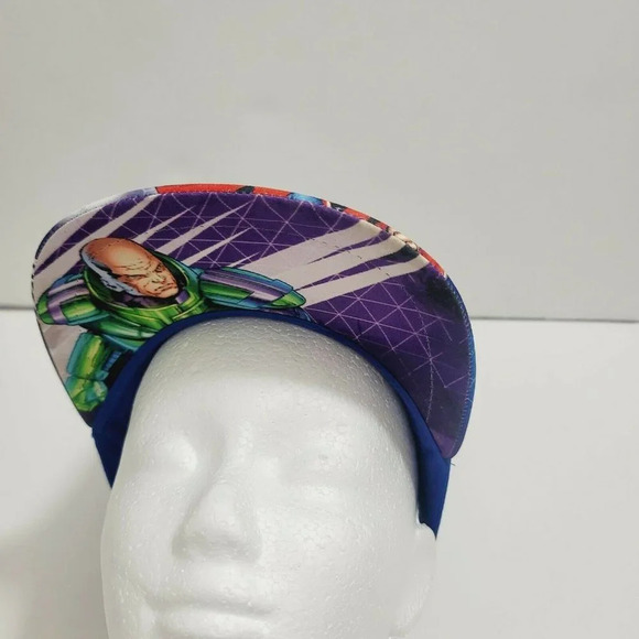 Dc Comic Men's Superman Hat Back Snap Button & Top Solid Blue/White OS - Picture 4 of 7